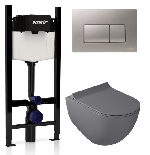 Комплект унитаза с инсталляцией VALSIR KIT VSCrM 7317GM Slim